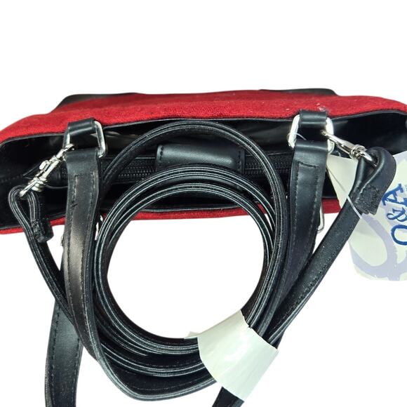 Vintage NWT Q&A Retro Red/Black Small Slingbag/Handbag - Picture 7 of 10